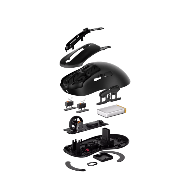 Rapoo VT9 PRO 8k Wireless Gaming Mouse with Esports Grade Performance - Back View