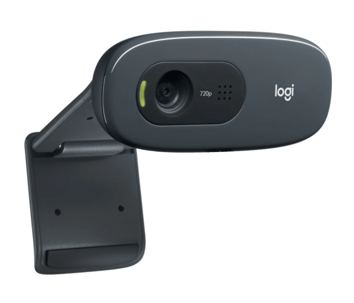 Logitech Brio 500 Full HD Webcam with Auto Light Correction -off white - Back View