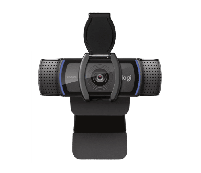 Logitech C920S HD Pro Webcam with Privacy Shutter - Widescreen Video Calling and Recording, 1080p Streaming Camera - Back View