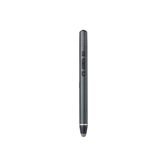 Rapoo XR200 Wireless Presenter with Touchable head for Capacitive Screens, 2.4 GHz, 3R Red Laser, 30-Meter Range, 4 Buttons- Laser, Page-Up/Down, & Hyperlink | Rechargeable Black