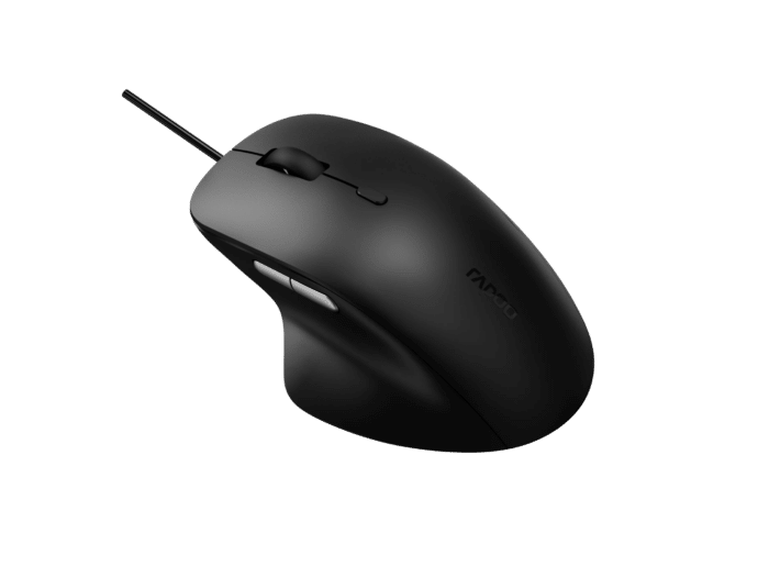 RAPOO N500 Wired Optical Mouse -Black - Back View