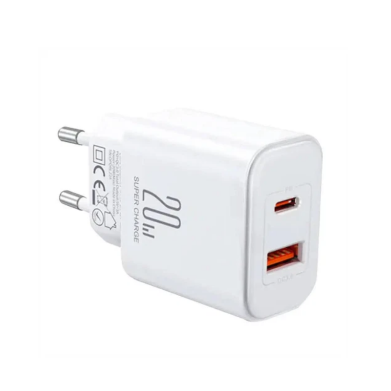 Share Adapter Joyroom JR-TCF05, EU, 20W, USB-A, USB-C, white