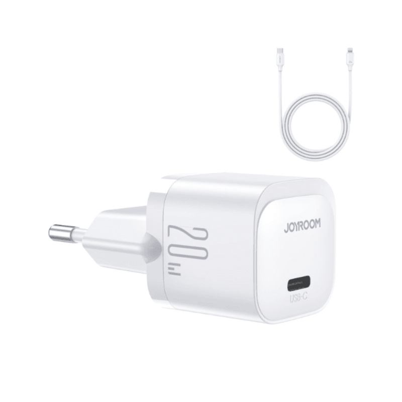 Joyroom Fast Charger Mini Kit Type C with Cabel Lightning 1m 20W White _JR-TCF02EU