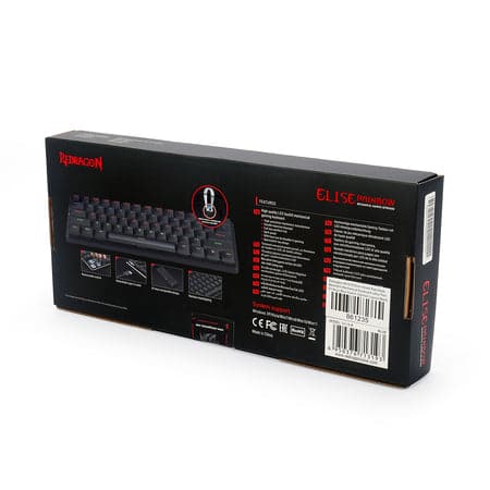 Redragon K615P-KBS Elise Pro RGB Mechanical Keyboard Wireless Bluetooth Tri-Mode Ultra-Thin Low Profile Blue Switch - عربي/eng - Package Contents