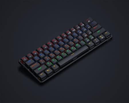 Redragon K615P-KBS Elise Pro RGB Mechanical Keyboard Wireless Bluetooth Tri-Mode Ultra-Thin Low Profile Blue Switch - عربي/eng - View 10