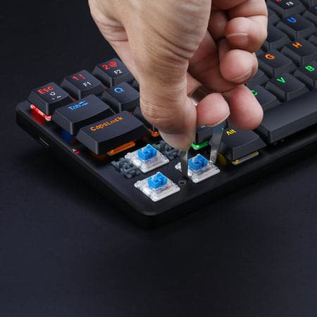 Redragon K615P-KBS Elise Pro RGB Mechanical Keyboard Wireless Bluetooth Tri-Mode Ultra-Thin Low Profile Blue Switch - عربي/eng - Side View