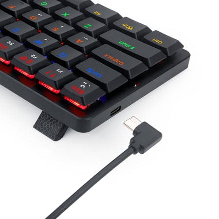 Redragon K615P-KBS Elise Pro RGB Mechanical Keyboard Wireless Bluetooth Tri-Mode Ultra-Thin Low Profile Blue Switch - عربي/eng - Back View