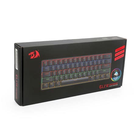 Redragon K615P-KBS Elise Pro RGB Mechanical Keyboard Wireless Bluetooth Tri-Mode Ultra-Thin Low Profile Blue Switch - عربي/eng - Detail View