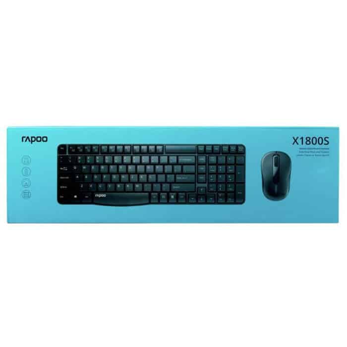 Rapoo X1800S Wireless Keyboard and Mouse Combo - Side View