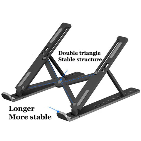 Plastic Laptop Stand Multi-Angle Adjustable Design For Laptop Up to 13" and tablet