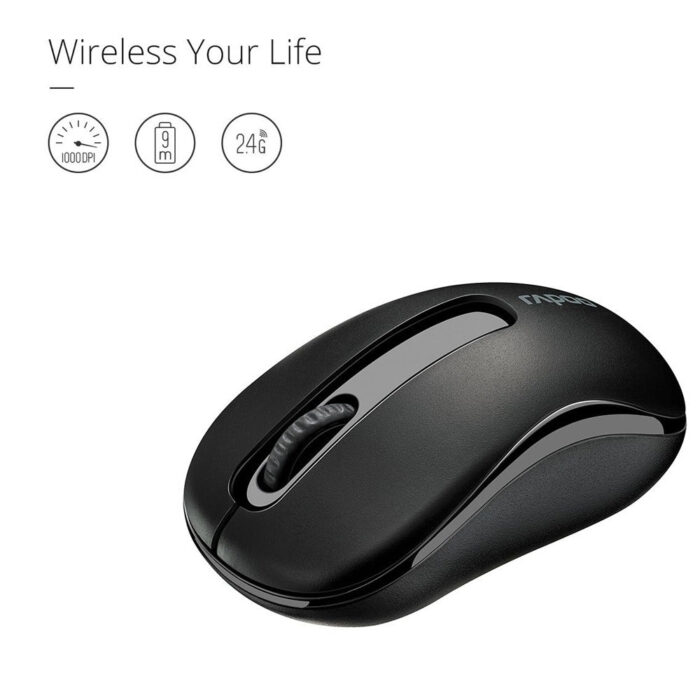 RAPOO M10 Plus WIRLESS MOUSE - Side View