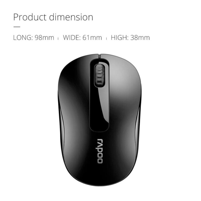 RAPOO M10 Plus WIRLESS MOUSE - Back View