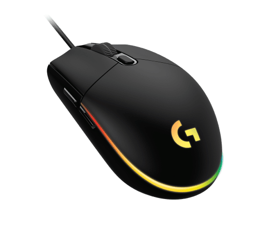 logitech g102 LIGHTSYNC Black – Wired RGB Gaming Mouse, 6 Programmable Buttons, 200–8,000 DPI, 85 g - Back View
