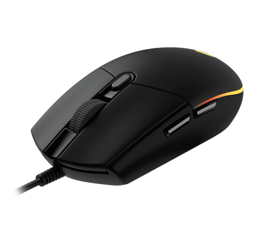 logitech g102 LIGHTSYNC Black – Wired RGB Gaming Mouse, 6 Programmable Buttons, 200–8,000 DPI, 85 g - Side View