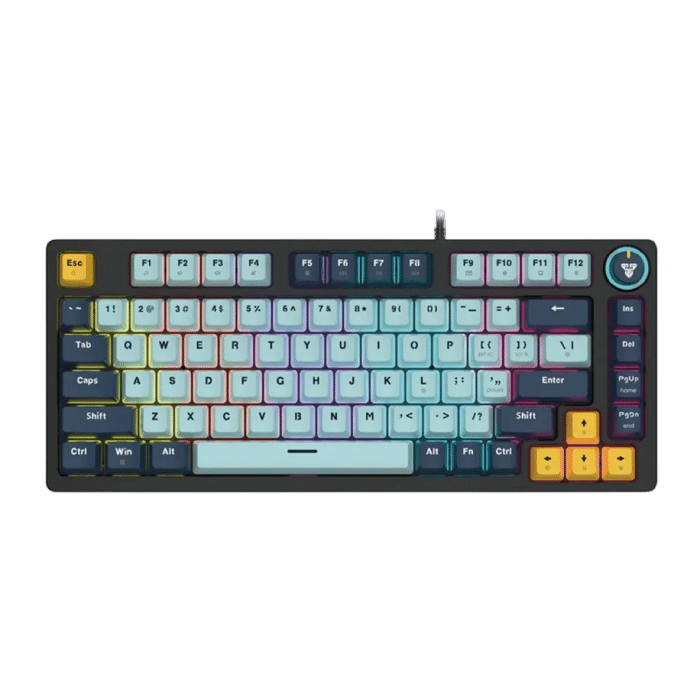 Fantech Mizu Series ATOM81 MK875V2 mechanical keyboard - 81 Keys | Hot-Swappable | Sky Blue