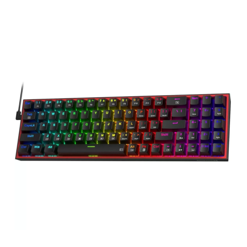 Redragon K628 Pollux 75% Wired RGB Gaming Keyboard Red Switch - عربي/eng