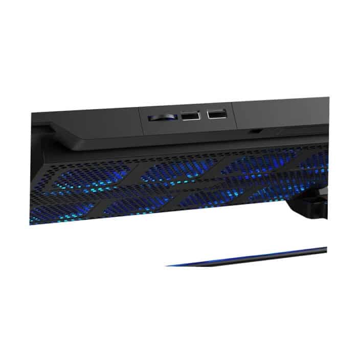 Rapoo CF300 Black 17 Inch Laptop Cooler with Phone Holder - Side View