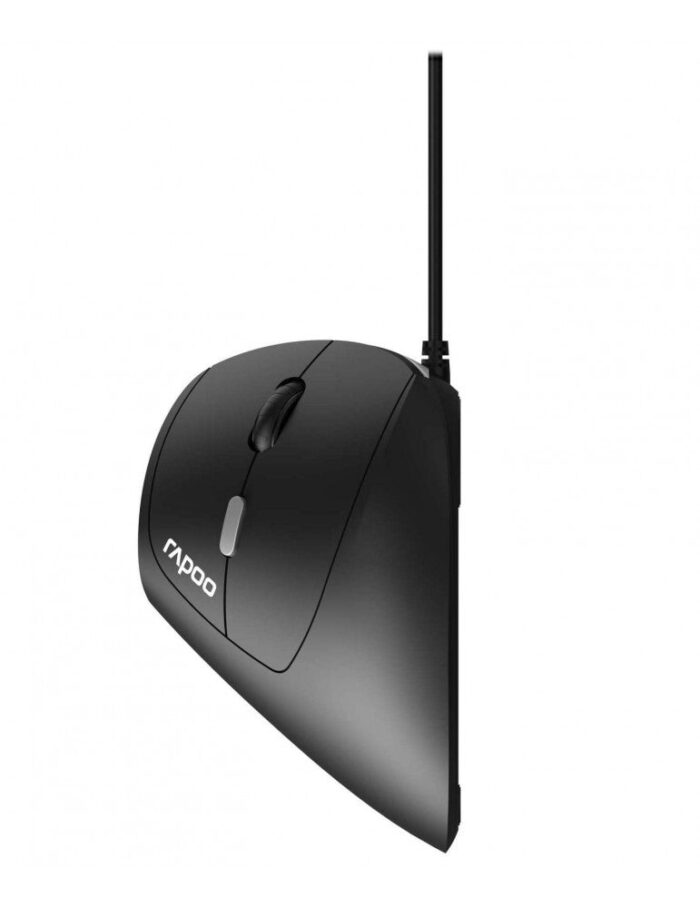 Rapoo EV200 Vertical Ergonomic Mouse - 1600 DPI - Black - Side View