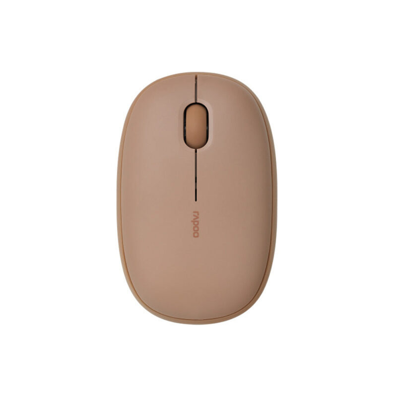 RAPOO M650 Bluetooth Multi-Device Silent Mouse, Dual Mode Bluetooth + 2.4G Wireless Mouse, 9 Months Battery Life, Switch up to 3 Devices, 2-Year Warranty - BROWN