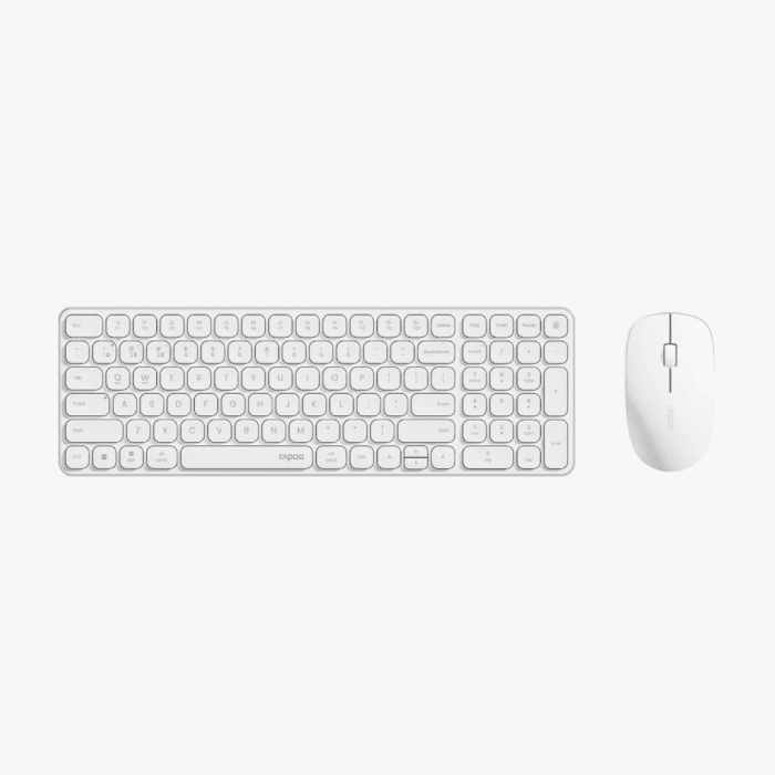 Rapoo 9320M Multi-Mode Wireless Keyboard and Mouse Combo WHITE