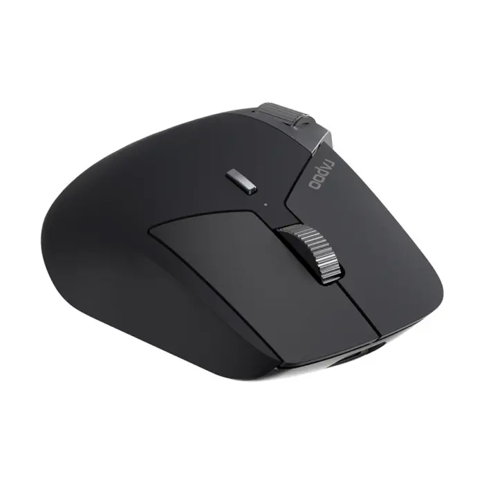 Rapoo MT760M Mini Multi Mode Wireless Light Black Programmable Mouse #MT760M - Side View