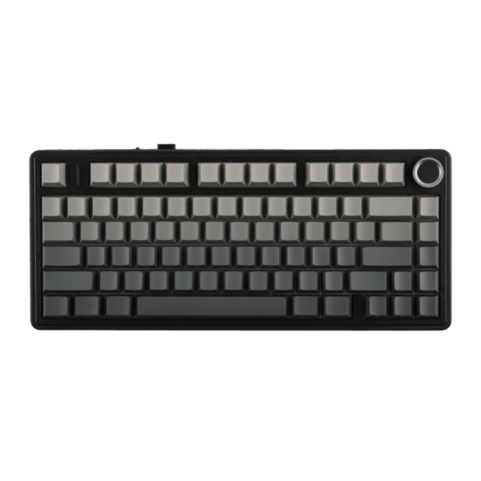 AULA F75 pro Mechanical Keyboard Gaming, 2.4 GHz/Type-C/BT5.0 Wireless Gaming Keyboard 75 Percent, Side Engraved, Structure of Seal, Hot Swappable Wireless Keyboard RGB (Grey with Colour Gradient)