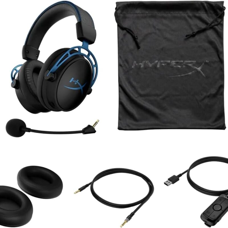 HyperX Cloud Alpha S Gaming Wired Headset - Black & Blue - Side View