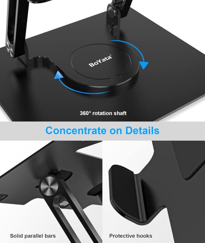 Aluminum Alloy Foldable Adjustable Laptop Stand Holder for Notebook and Laptop - In Use