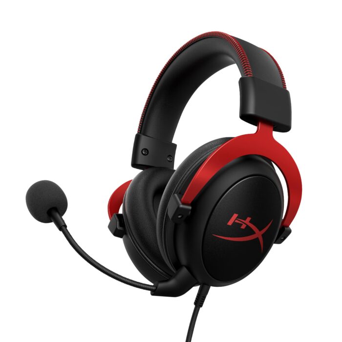 HyperX Cloud II Gaming Headset for PC & PS4 & Xbox One, Nintendo Switch, Red, Wired, One Size Headphones Headset