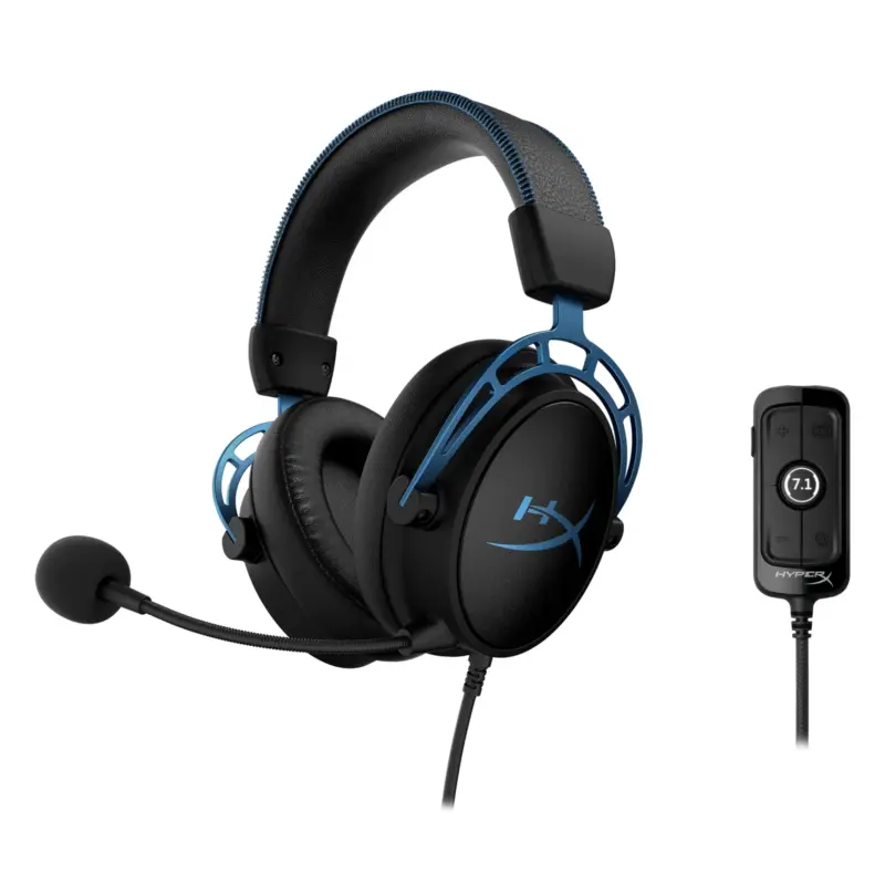 HyperX Cloud Alpha S Gaming Wired Headset - Black & Blue