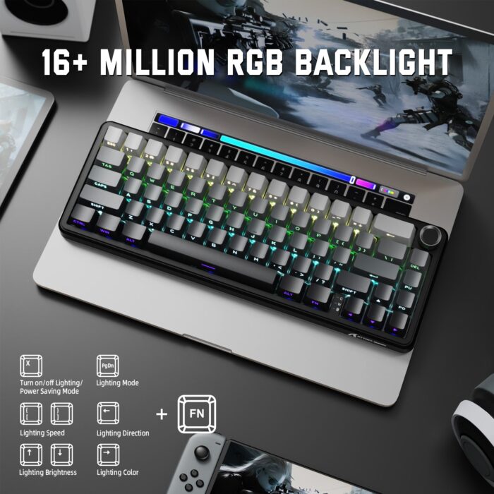 ATTACK SHARK X66 RGB Three-Mode Keyboard - The Stars Are Black