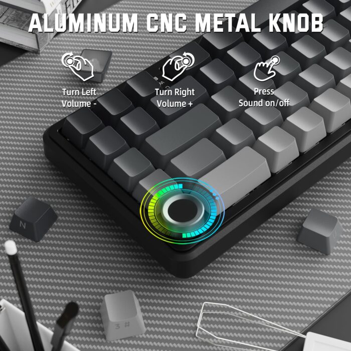 ATTACK SHARK X66 RGB Three-Mode Keyboard - The Stars Are Black