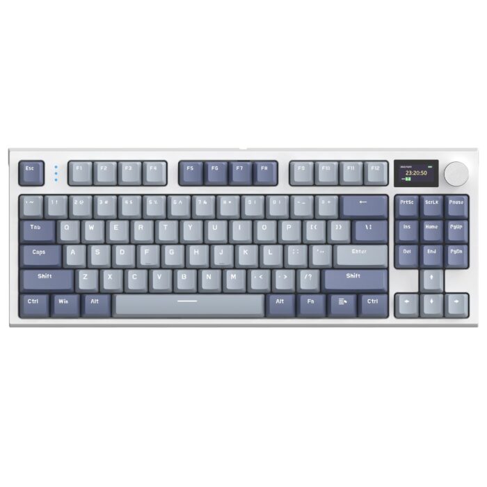 ATTACK SHARK K86 Three-Mode RGB Display Hot-Swap Mechanical Keyboard - Lavender Blue Whale