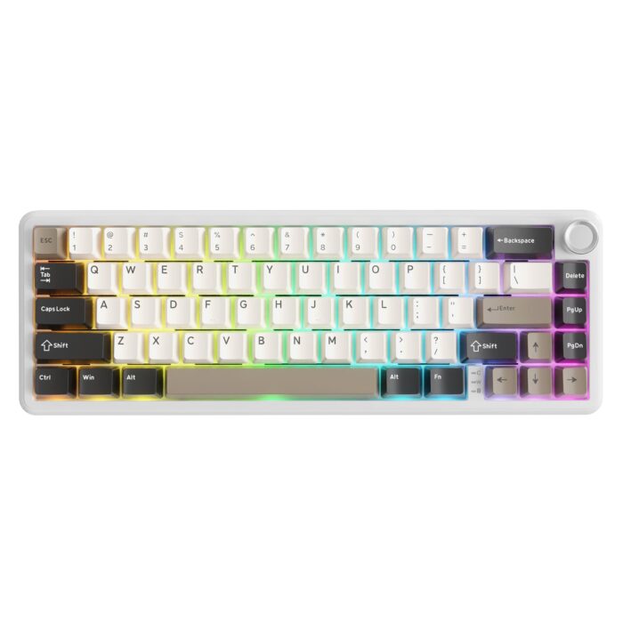 ATTACK SHARK X66 RGB Three-Mode Keyboard - Cheese White