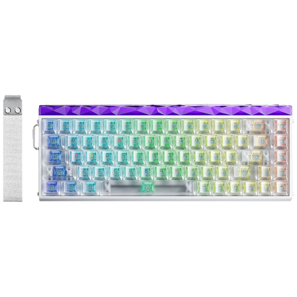 AULA Hero68 HE Wired Magnetic Gaming Keyboard – WHITE TRANSPARENT
