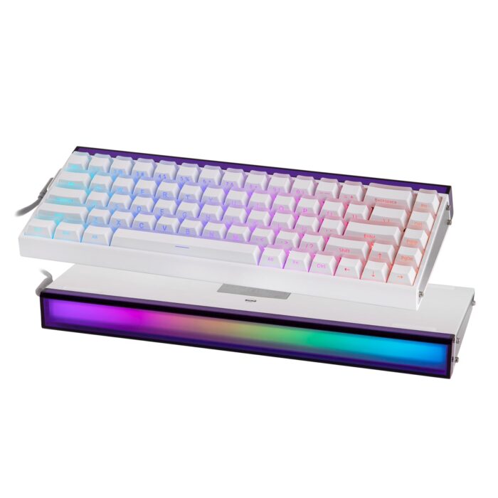 AULA Hero68 HE Wired Magnetic Gaming Keyboard - WHITE TRANSPARENT