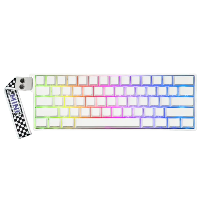 AULA MINI60 HE pro Wireless Hall Effect Gaming Keyboard | Adjustable Actuation (white contour)