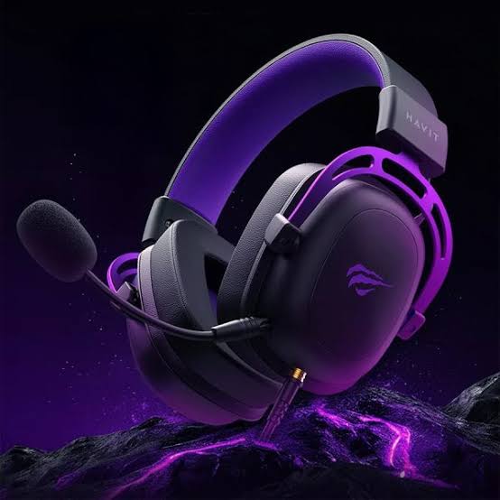 HAVIT H2002C+U 7.1 Surround Gaming Headset with 53mm Drivers - Black & Purple