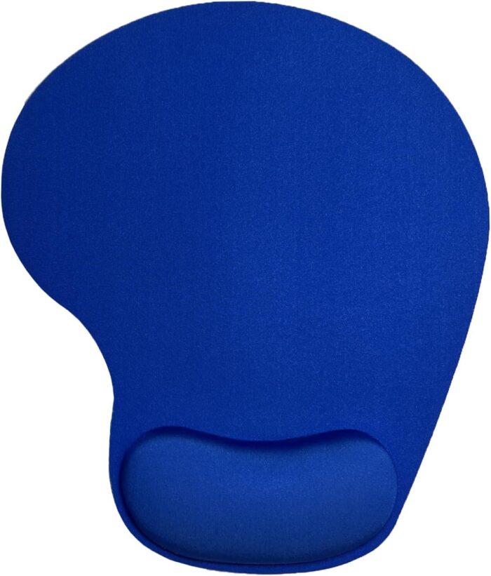 Ergonomic Mouse Pad with Memory Foam Wrist Support – Non-Slip Base, Blue