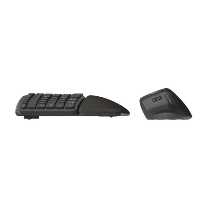 Rapoo 8810ME keyboard palm rest and vertical mouse side profile