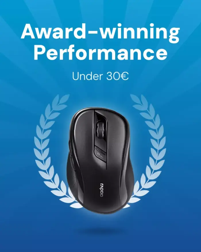 Rapoo M500 Silent Black Wireless Mouse – Bluetooth 5.0, 1600 DPI