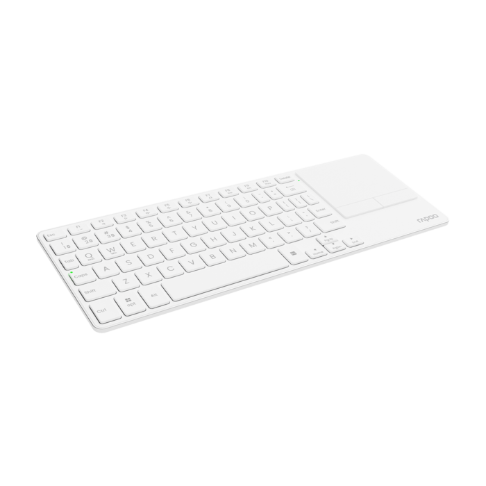 Rapoo E900T White keyboard angled product view
