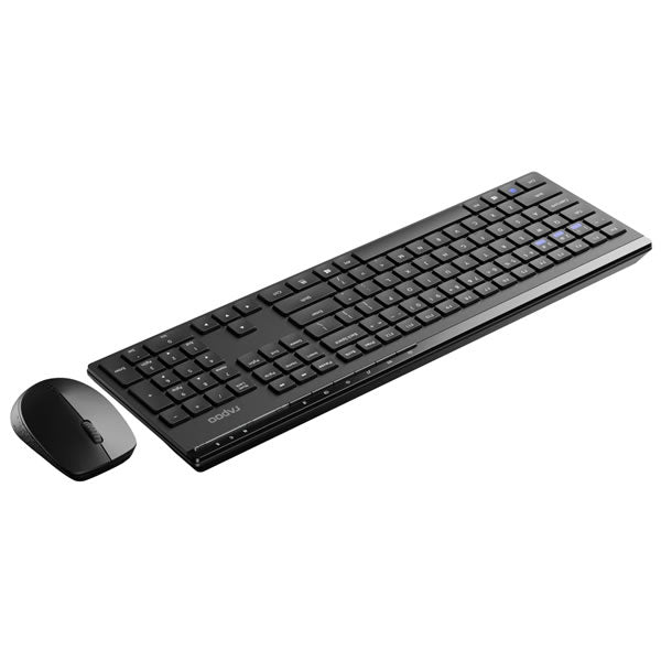 Rapoo 8100GT wireless combo angled view