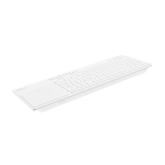 Rapoo E900T White touchpad keyboard alternate angle