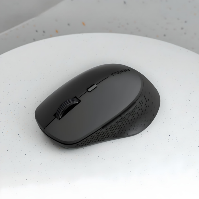 Rapoo M300L Grey silent mouse on desk