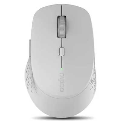 Rapoo M300L White silent mouse front view