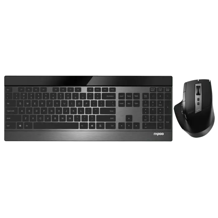 Rapoo 9900M wireless keyboard and mouse combo in black