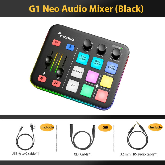 Maonocaster G1 NEO audio mixer with included cables
