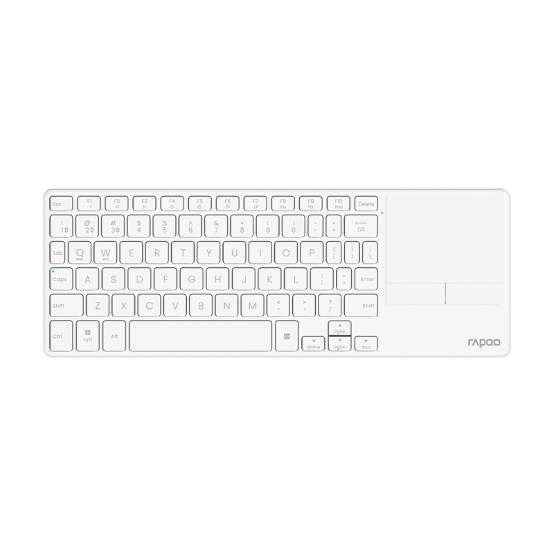 Rapoo E900T White wireless keyboard with touchpad