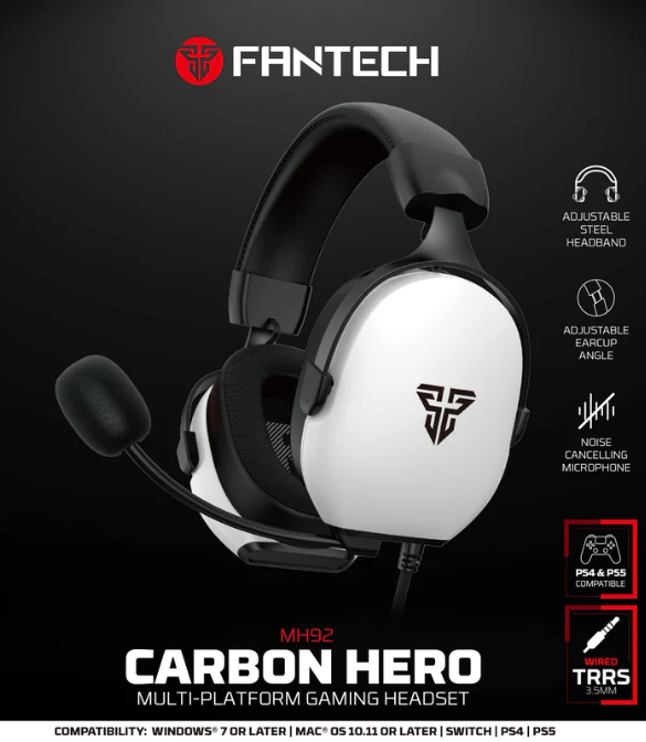 Fantech MH92 White gaming headset – alternate product view